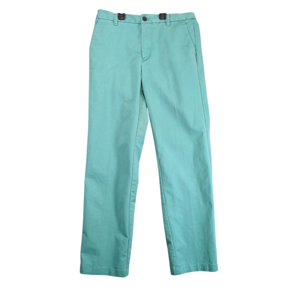 Izod Chino Pants Men's 30x31" Aqua Stretch Straight Fit Flat Front Casual Preppy